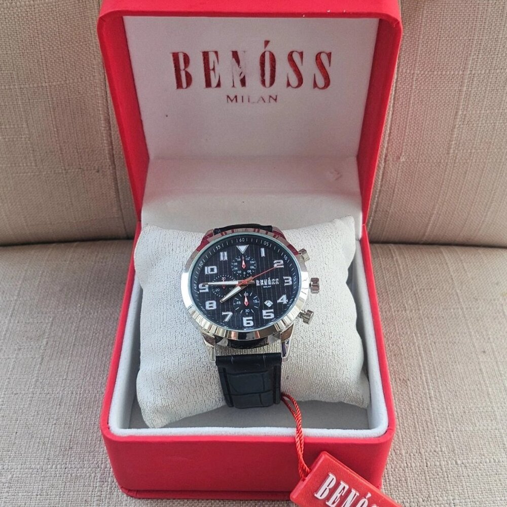 Benoss Men Wristwatch Analog Quartz Fashion Analog Wrist Watch with Box